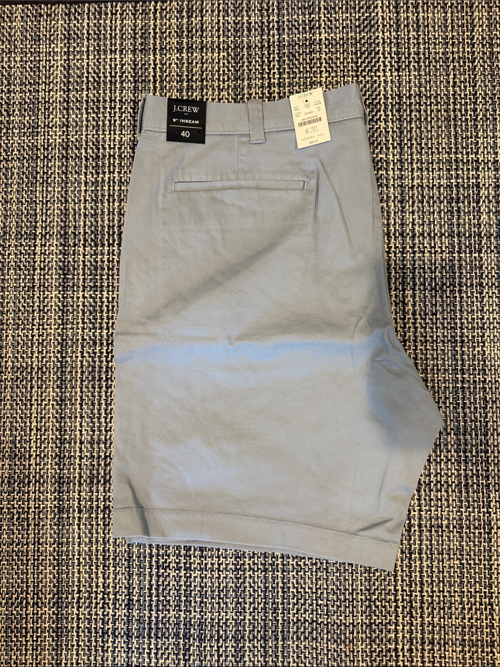 J. Crew Men's Light blue Flat-Front Chino Shorts
